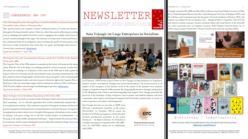 Newsletter, siječanj 2026.