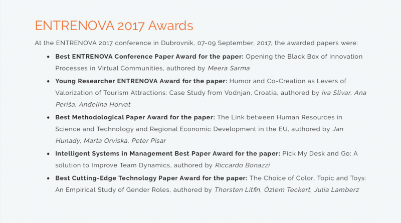 Nagrada za znanstveni rad “Young...